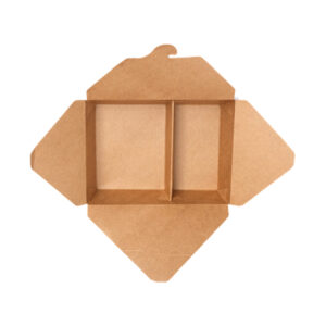 1500 mL Two Compartment Kraft Box (Qty 200)