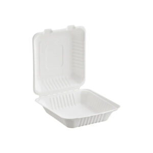 8" Single Compartment Bagasse Box (Qty 200)